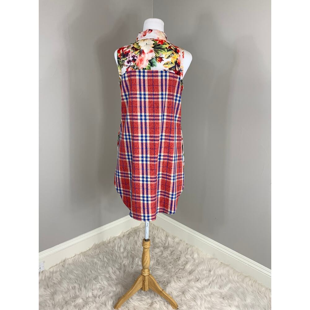 Anthro Patchwork Shabbychic Top Rusticluxury Gyps… - image 4